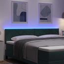 LED sengegavl Mørkegrøn 180 cm Fløjl - xlshop.dk