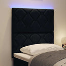 LED sengegavl Sort Stof - xlshop.dk