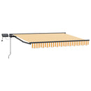 Manuel markise-ramme med LED-lys Gul, Hvid, Antracitgrå 3 x 2 m - xlshop.dk