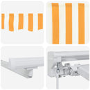 Manuel markise-ramme med LED-lys Gul og Hvid 3 x 2 m - xlshop.dk