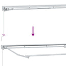 Manuel markise-ramme med LED-lys Gul og Hvid 3 x 2 m - xlshop.dk