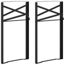 Øl Bordben 2 stk. Sort 39 x 3 x 75 cm Pulverlakeret stål - xlshop.dk
