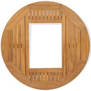ølkassebordplade teak 70 cm - xlshop.dk