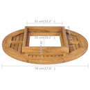 ølkassebordplade teak 70 cm - xlshop.dk