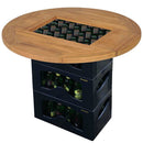 ølkassebordplade teak 70 cm - xlshop.dk