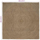 Områdetæpper Grå 200 x 200 cm Jute - xlshop.dk