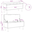 Opbevaringsbænk med pude Artisan-eg 102 x 42 x 46 cm - xlshop.dk
