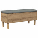 Opbevaringsbænk med pude Artisan-eg 102 x 42 x 46 cm - xlshop.dk