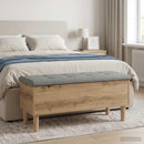Opbevaringsbænk med pude Artisan-eg 102 x 42 x 46 cm - xlshop.dk