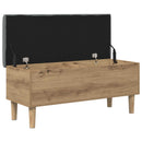 Opbevaringsbænk med pude Artisan-eg 102 x 42 x 46 cm - xlshop.dk
