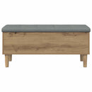 Opbevaringsbænk med pude Artisan-eg 102 x 42 x 46 cm - xlshop.dk