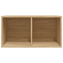 opbevaringsreol til lp'er 71x34x36 cm konstrueret træ sonoma-eg - xlshop.dk