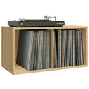 opbevaringsreol til lp'er 71x34x36 cm konstrueret træ sonoma-eg - xlshop.dk