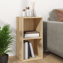 opbevaringsreol til lp'er 71x34x36 cm konstrueret træ sonoma-eg - xlshop.dk