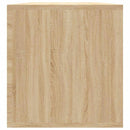 opbevaringsreol til lp'er 71x34x36 cm konstrueret træ sonoma-eg - xlshop.dk