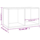 opbevaringsreol til lp'er 71x34x36 cm konstrueret træ sonoma-eg - xlshop.dk