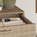 opbevaringsskab til haven 105x55x113 cm polyrattan beige - xlshop.dk