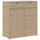 opbevaringsskab til haven 105x55x113 cm polyrattan beige - xlshop.dk