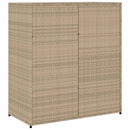 opbevaringsskab til haven 105x55x113 cm polyrattan beige - xlshop.dk