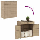 opbevaringsskab til haven 105x55x113 cm polyrattan beige - xlshop.dk