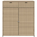 opbevaringsskab til haven 105x55x113 cm polyrattan beige - xlshop.dk