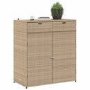 opbevaringsskab til haven 105x55x113 cm polyrattan beige - xlshop.dk