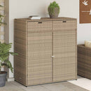 opbevaringsskab til haven 105x55x113 cm polyrattan beige - xlshop.dk