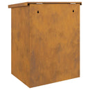 Pakke drop boks med dør Rusten 47,5 x 38 x 59 cm Cortenstål - xlshop.dk