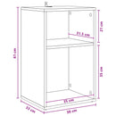 Pladeskab Sort eg 38 x 33 x 61 cm Konstrueret træ - xlshop.dk