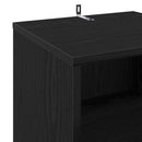 Pladeskab Sort eg 38 x 33 x 61 cm Konstrueret træ - xlshop.dk