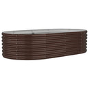 plantekasse 152x80x36 cm galvaniseret stål brun - xlshop.dk