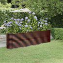 plantekasse 260x40x68 cm galvaniseret stål brun - xlshop.dk