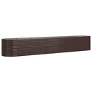 plantekasse 440x80x68 cm galvaniseret stål brun - xlshop.dk