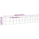 plantekasse 440x80x68 cm galvaniseret stål brun - xlshop.dk