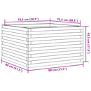 plantekasse 80x80x45,5 cm massivt fyrretræ gyldenbrun - xlshop.dk