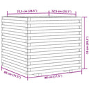 plantekasse 80x80x72 cm massivt fyrretræ gyldenbrun - xlshop.dk