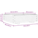 plantekasse 90x90x26,5 cm massivt douglasgran - xlshop.dk