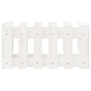 plantekasse med stakitdesign 60x30x30 cm massivt fyrretræ hvid - xlshop.dk