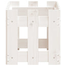 plantekasse med stakitdesign 60x30x30 cm massivt fyrretræ hvid - xlshop.dk