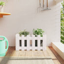 plantekasse med stakitdesign 60x30x30 cm massivt fyrretræ hvid - xlshop.dk