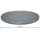 Pooldækning Ø6,1 m Rund Polyester Grå - xlshop.dk