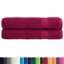Premium håndklæder SOLUND 2 stk. bordeaux 100x200 cm 600 gsm - xlshop.dk