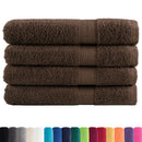 Premium håndklæder SOLUND 4 stk. brun 100x200 cm 600 gsm - xlshop.dk