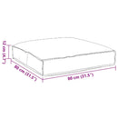 Pude Oxford stof Gråbrun 80 x 80 x 12 cm - xlshop.dk