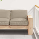 Pude Oxford stof Gråbrun 80 x 80 x 12 cm - xlshop.dk