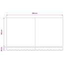 Reservedug til markise Blå og Hvid 380 x 195 cm Polyester - xlshop.dk