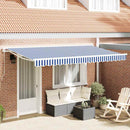 Reservedug til markise Blå og Hvid 380 x 195 cm Polyester - xlshop.dk