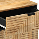 sengebord 50x33x60 cm massivt mangotræ brun - xlshop.dk