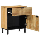 sengebord 50x33x60 cm massivt mangotræ brun - xlshop.dk