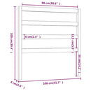 sengegærde 106x4x100 cm massivt fyrretræ grå - xlshop.dk